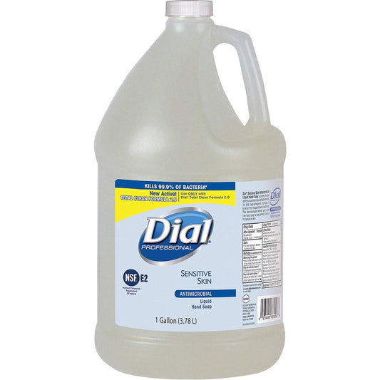 Dial Sensitive Skin Antimicrobial Seifen-Nachfüllpackung - 3,8 Liter - Tötet Keime - Für Hände & Körper - Klar - 1 Stück