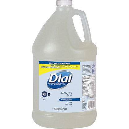 Dial Sensitive Skin Antimicrobial Seifen-Nachfüllpackung - 3,8 Liter - Tötet Keime - Für Hände & Körper - Klar - 1 Stück