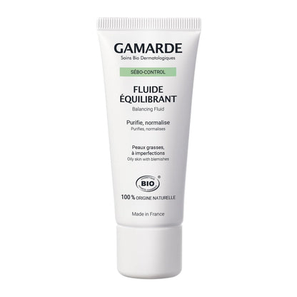 Gamarde Balancing Fluid - Reinigende Feuchtigkeitscreme für Mischhaut und fettige Haut - Reduziert Unreinheiten, mattiert und glättet die Haut - 40 ml