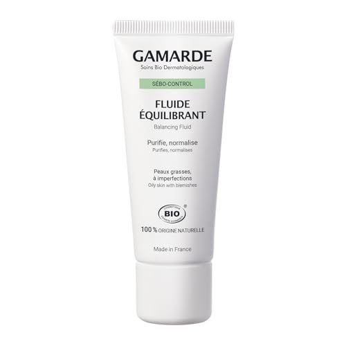 Gamarde Balancing Fluid - Reinigende Feuchtigkeitscreme für Mischhaut und fettige Haut - Reduziert Unreinheiten, mattiert und glättet die Haut - 40 ml