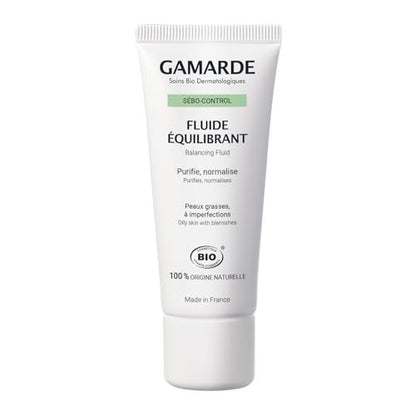 Gamarde Balancing Fluid - Reinigende Feuchtigkeitscreme für Mischhaut und fettige Haut - Reduziert Unreinheiten, mattiert und glättet die Haut - 40 ml