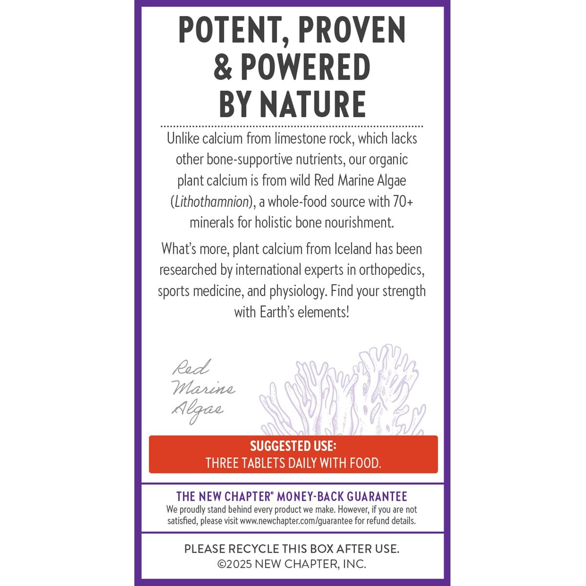 New Chapter Calcium Supplement – Knochenstärke auf pflanzlicher Basis, USDA Bio, mit Magnesium, Vitamin D3+K2, für Knochengesundheit & Gelenkbeweglichkeit, Herzunterstützung, 905 mg Dosis – 60 schlanke Tabletten