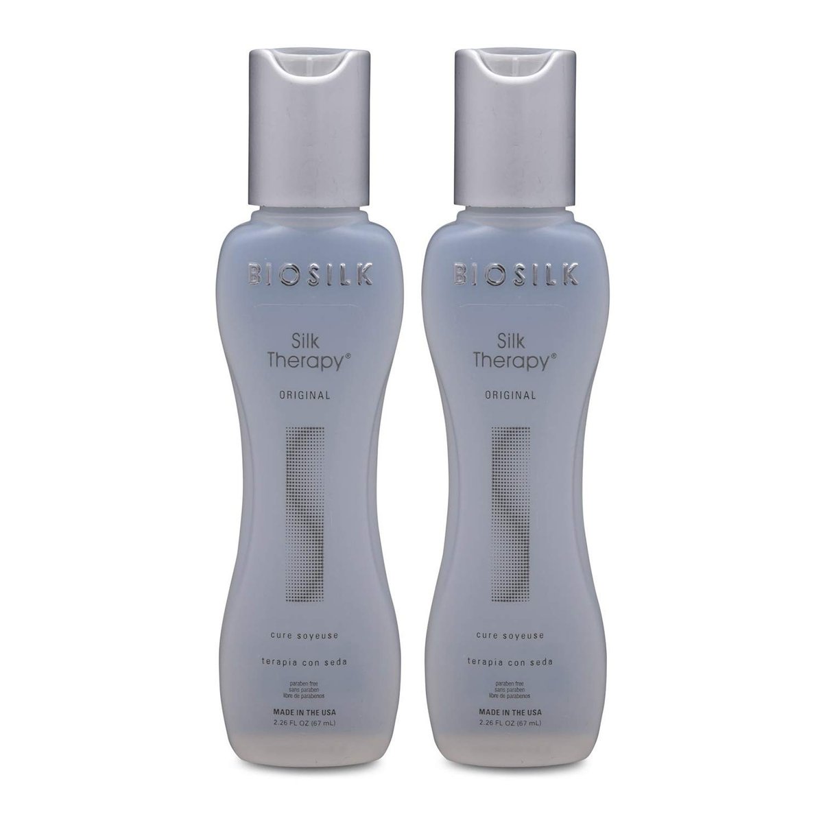 BioSilk Silk Therapy Cure 2,26 oz (2er-Pack) – Intensiv-Haarserum für seidig glänzendes Haar