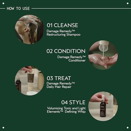 Aveda Damage Remedy Restructuring Shampoo für geschädigtes Haar | Repariert und stärkt geschädigtes Haar | mit Quinoa-Protein | 92% natürlichen Ursprungs, 250 ml