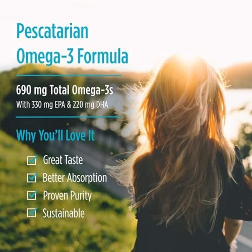 Nordic Naturals Omega-3 in Fischgelatine, Zitronengeschmack - 60 Fischgele - 690 mg Omega-3 - Fischöl - EPA & DHA - Immununterstützung, Gehirn- & Herzgesundheit, optimales Wohlbefinden - Nicht-GVO - 30 Portionen