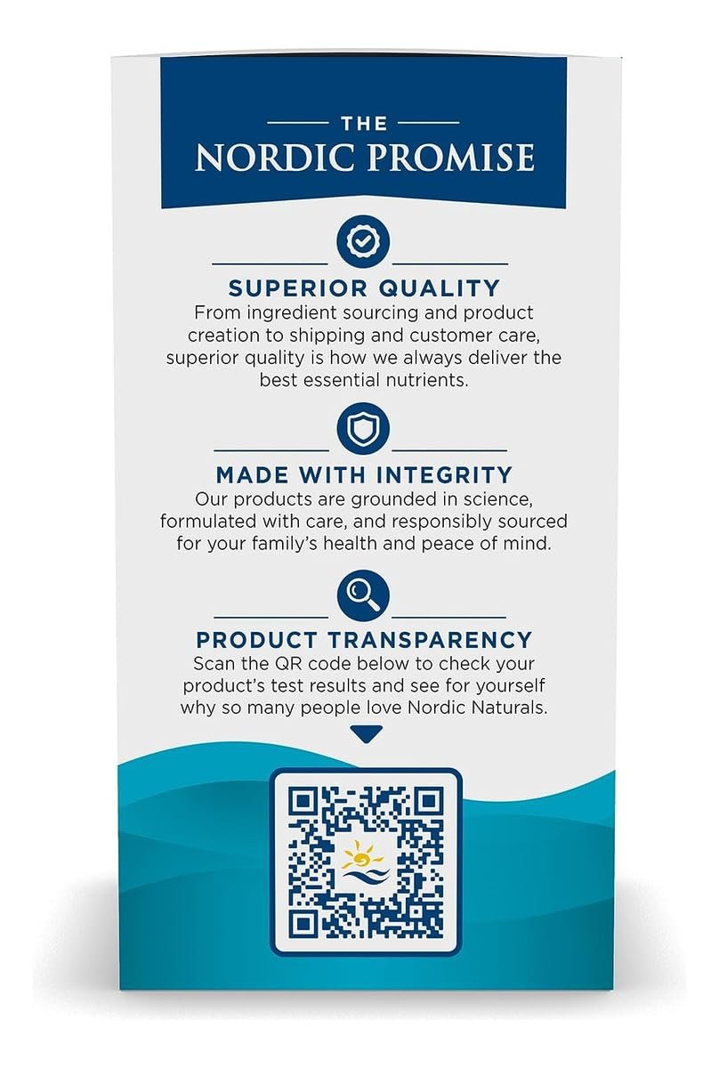 Nordic Naturals Omega-3 in Fischgelatine, Zitronengeschmack - 60 Fischgele - 690 mg Omega-3 - Fischöl - EPA & DHA - Immununterstützung, Gehirn- & Herzgesundheit, optimales Wohlbefinden - Nicht-GVO - 30 Portionen