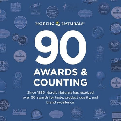 Nordic Naturals Omega-3 in Fischgelatine, Zitronengeschmack - 60 Fischgele - 690 mg Omega-3 - Fischöl - EPA & DHA - Immununterstützung, Gehirn- & Herzgesundheit, optimales Wohlbefinden - Nicht-GVO - 30 Portionen