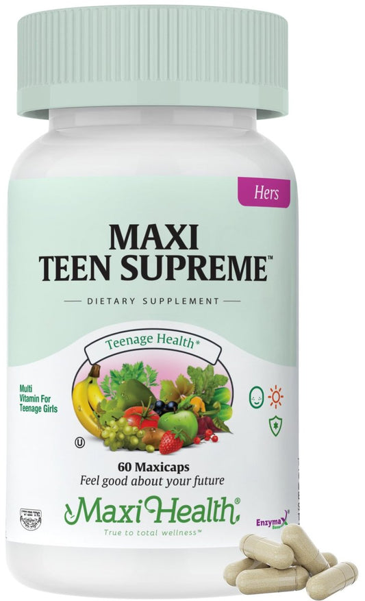 Teen Vitamine für Mädchen 12-17 – Teen Multivitamin Supreme mit Vitamin D3, Eisen, Calcium, Biotin, Verdauungsenzymen – Multivitamin für Teenager-Mädchen für Energie, Immunsystem & Stimmungsunterstützung – 60 Kapseln
