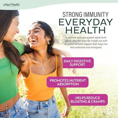 Teen Vitamine für Mädchen 12-17 – Teen Multivitamin Supreme mit Vitamin D3, Eisen, Calcium, Biotin, Verdauungsenzymen – Multivitamin für Teenager-Mädchen für Energie, Immunsystem & Stimmungsunterstützung – 60 Kapseln
