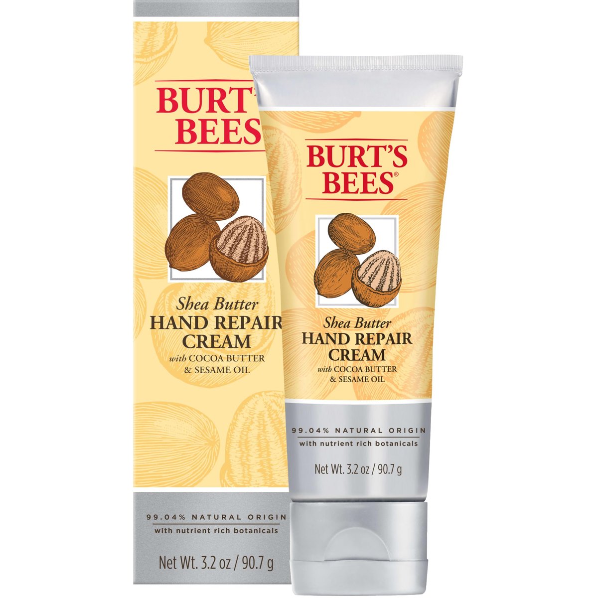 Burt's Bees Shea Butter Hand Repair Creme, 90g – Intensive Handpflege für trockene Hände