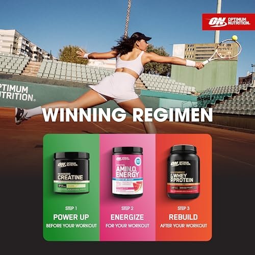 Optimum Nutrition Micronisiertes Kreatin-Monohydrat-Pulver, ungewürzt, 60 Portionen, 300 Gramm