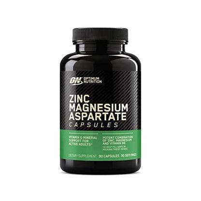 Optimum Nutrition Zink-Magnesium-Supplement für Männer und Frauen, 90 Kapseln – Muskelregeneration und Ausdauer