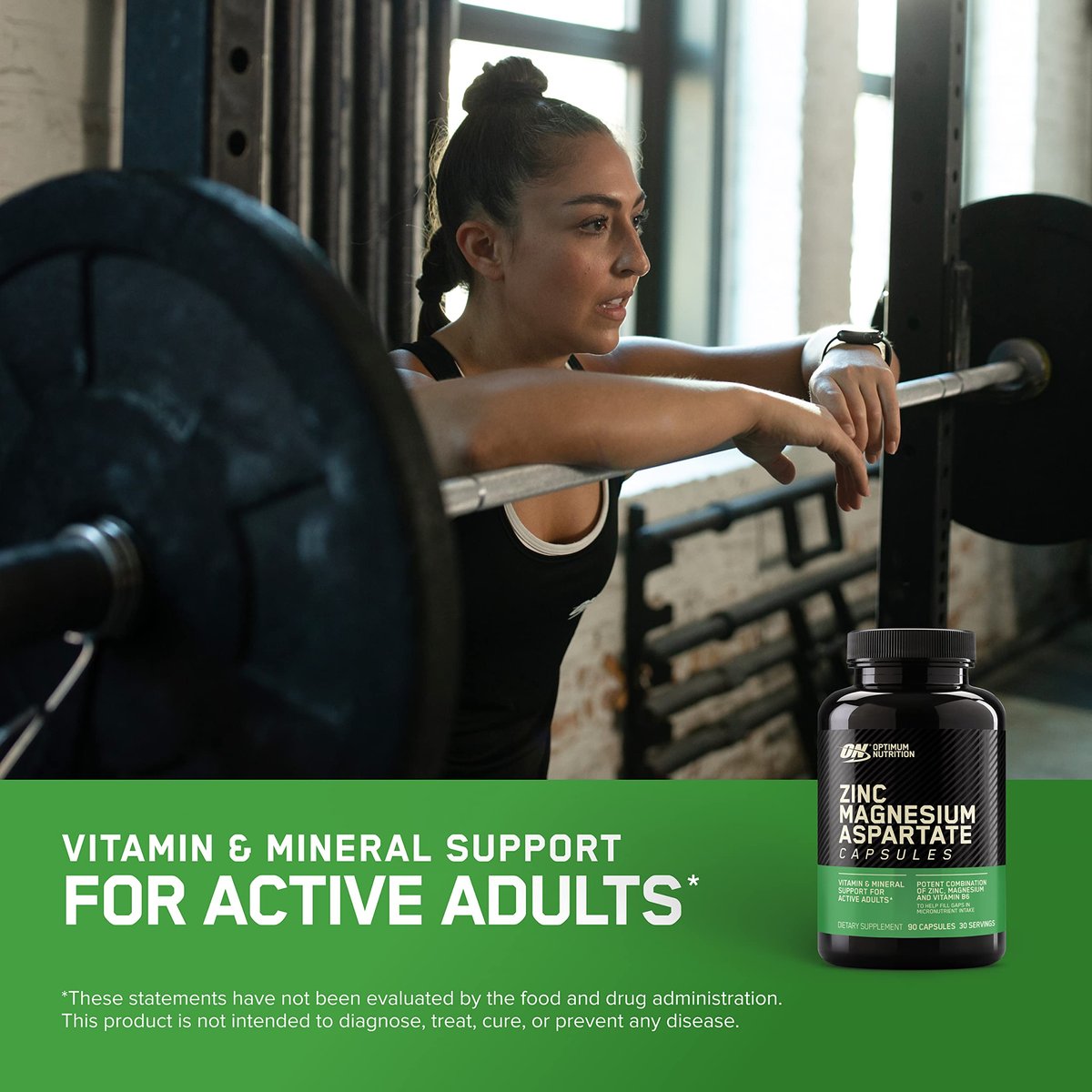 Optimum Nutrition Zink-Magnesium-Supplement für Männer und Frauen, 90 Kapseln – Muskelregeneration und Ausdauer