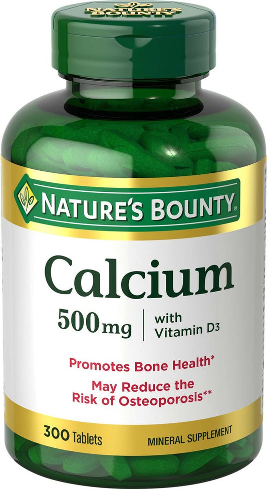Nature's Bounty Calcium Plus 400 IU Vitamin D3 – 300 Tabletten für Knochen- und Immununterstützung