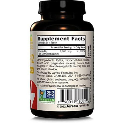 Jarrow Formulas Extra Starkes Methylfolat 400 mcg – Nahrungsergänzungsmittel für Herz-Kreislauf- und neurologische Gesundheit, 60 vegane Kapseln, 60 Tage Vorrat