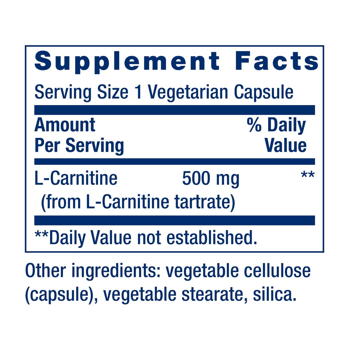 Life Extension L-Carnitin – 500 mg, Energie- und Gedächtnisergänzung – Freie Form Aminosäure, Stickstoffmonoxid-Unterstützung, Gesunder Blutdruck – Glutenfrei, Nicht-GVO, Vegetarisch – 30 Kapseln