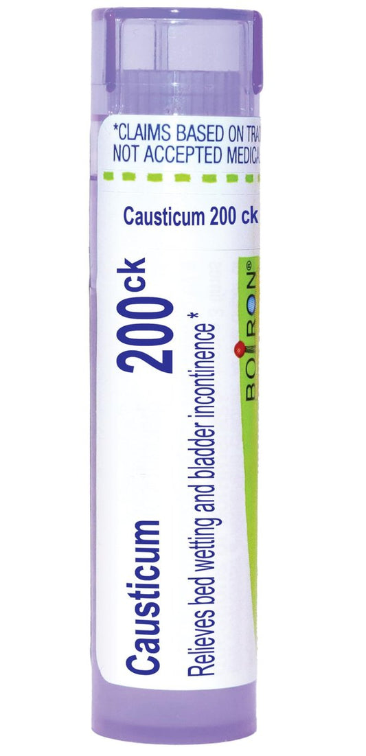 Boiron Causticum 200Ck – Homöopathisches Mittel gegen Bettnässen und Blaseninkontinenz, 80 Globuli