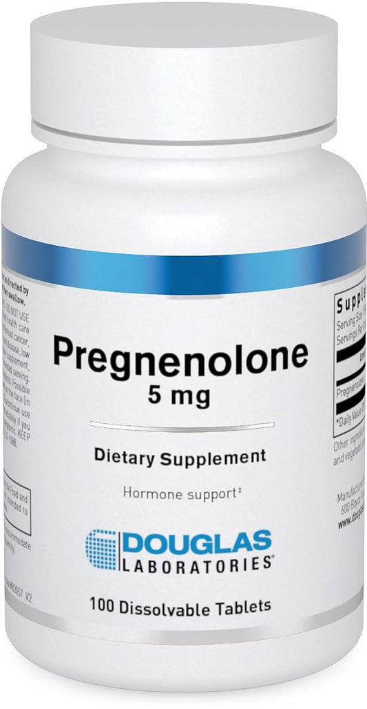 Douglas Laboratories Pregnenolon 5 mg | Nahrungsergänzungsmittel | Unterstützung für Gehirn, Eierstöcke, Leber und Hormone* | 100 Tabletten