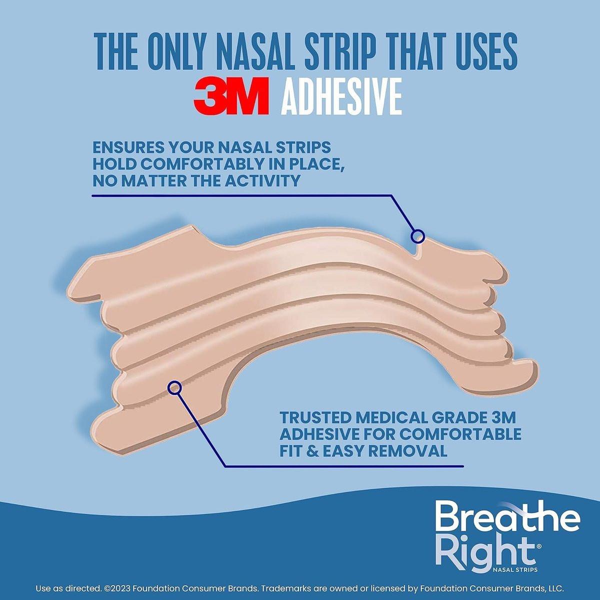 Breathe Right Nasale Strips, Extra Stärke, Braune Nasenstreifen, Medikamentenfreie Nasenentlastung für bessere Atmung, Hilft Schnarchen zu reduzieren, Verursacht durch Erkältungen & Allergien, Septumdeviation, 26 Stück