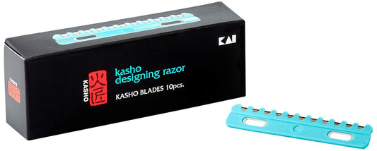 Kasho Designrasierklingen (10 Klingen) – Professionelle Haarschneideklingen für präzises Design