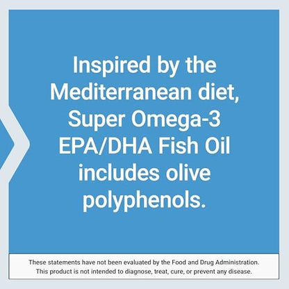 Life Extension Super Omega-3 EPA/DHA Fischöl mit Sesam-Lignanen & Olivenextrakt – Unterstützung für kognitive Gesundheit & Cholesterinspiegel, glutenfrei, nicht gentechnisch verändert, 120 Weichkapseln