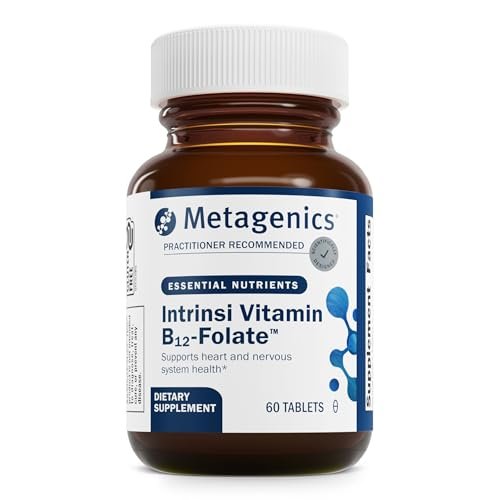 Metagenics Intrinsi Vitamin B12-Folat – mit Methylcobalamin, L-5-MTHF & Intrinsic Factor – Unterstützt Energiestoffwechsel, Nervensystem & Herzgesundheit – Non-GMO & glutenfrei – 60 Tabletten