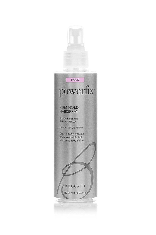 Brocato Powerfix Firm Hold Haarspray, 8,5 oz – Volumen-Haarspray für Textur & Lockenfixierung ohne Flocken oder Rückstände