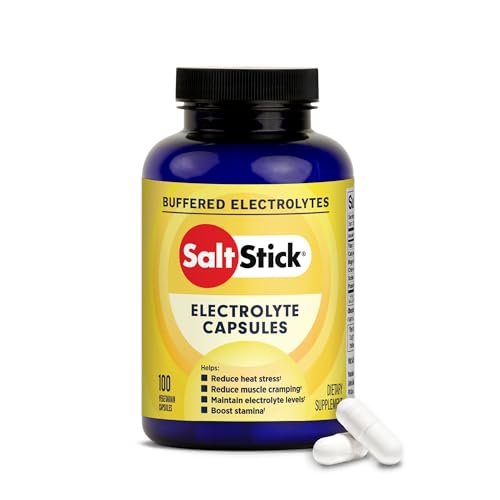 SaltStick Elektrolyt-Kapseln mit Vitamin D | Salzpillen für Läufer, Ausdauersport & Sportnahrung | 100 Kapseln
