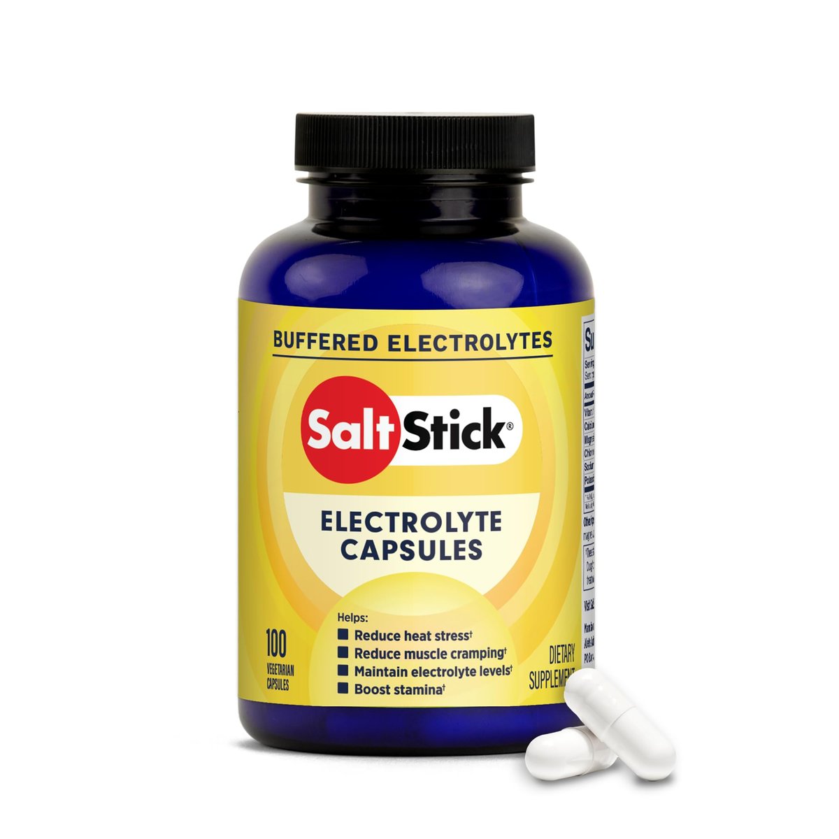 SaltStick Elektrolyt-Kapseln mit Vitamin D | Salzpillen für Läufer, Ausdauersport & Sportnahrung | 100 Kapseln