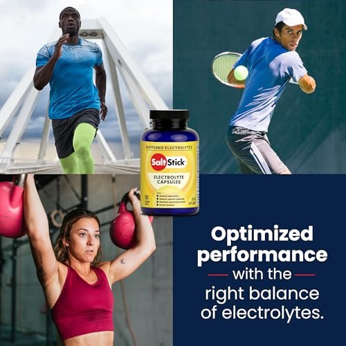 SaltStick Elektrolyt-Kapseln mit Vitamin D | Salzpillen für Läufer, Ausdauersport & Sportnahrung | 100 Kapseln