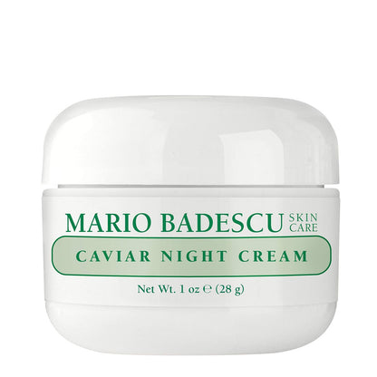 Mario Badescu Caviar Nachtcreme für Damen – Anti-Aging, ultra-reichhaltige Gesichtscreme mit revitalisierendem Kaviar-Extrakt und glättendem Elastin, ideal für trockene oder empfindliche Haut, 28 g