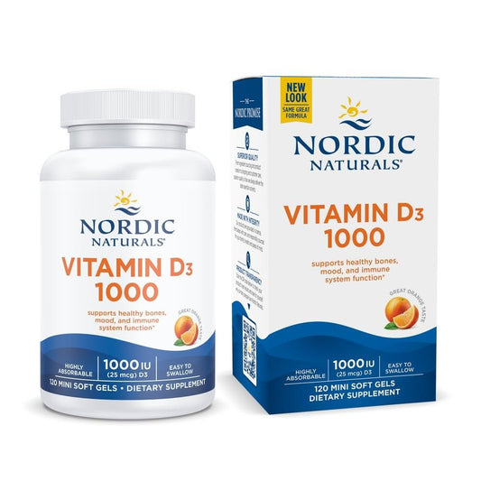 Nordic Naturals Vitamin D3 1000 IE, Orange – 120 Mini-Weichkapseln – Unterstützt Knochen, Stimmung & Immunsystem – Non-GMO