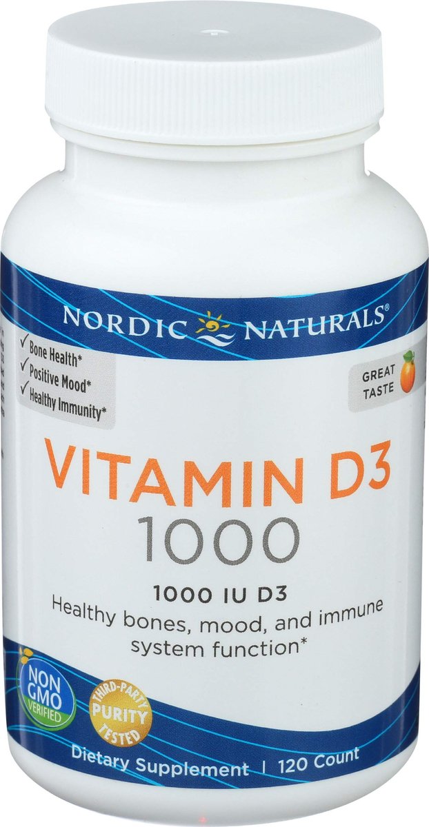 Nordic Naturals Vitamin D3 1000 IE, Orange – 120 Mini-Weichkapseln – Unterstützt Knochen, Stimmung & Immunsystem – Non-GMO
