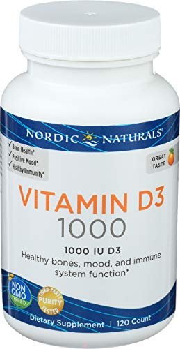 Nordic Naturals Vitamin D3 1000 IE, Orange – 120 Mini-Weichkapseln – Unterstützt Knochen, Stimmung & Immunsystem – Non-GMO