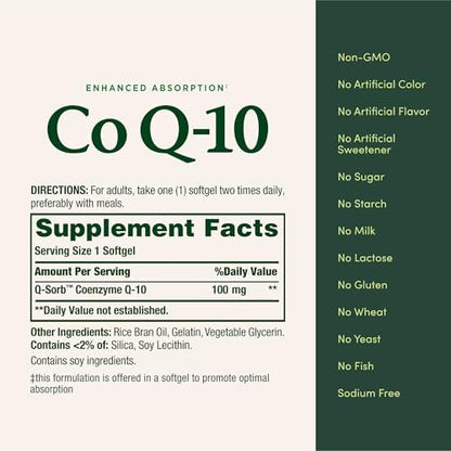 Nature's Bounty CoQ10 100 mg, 75 Kapseln – Unterstützt einen gesunden Blutdruck