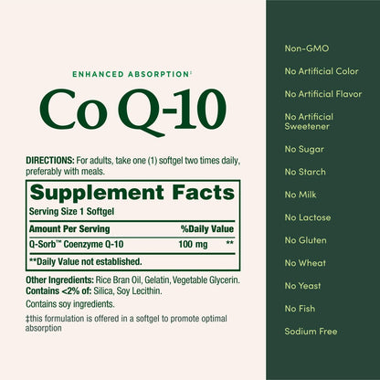 Nature's Bounty CoQ10 100 mg, 75 Kapseln – Unterstützt einen gesunden Blutdruck