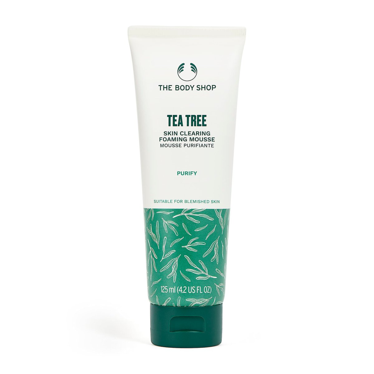 The Body Shop Tea Tree Skin Clearing Foaming Cleanser – Reinigender Gesichtsschaum für fettige, zu Unreinheiten neigende Haut – Vegan – 125 ml