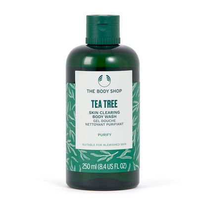 The Body Shop Teebaumöl Körperreinigungsschaum – Tägliche Reinigung für klarere Haut – Für fettige, zu Unreinheiten neigende Haut – 250 ml