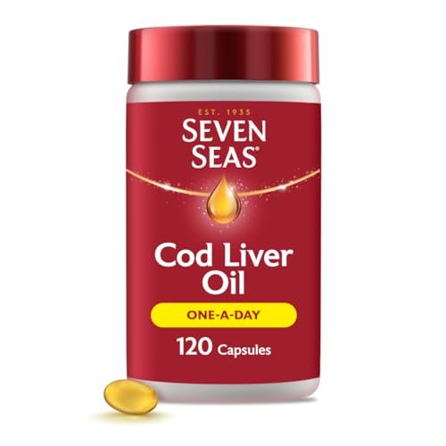 Seven Seas Reines Lebertran 120 Kapseln – Hochwertiges Fischöl für Gesundheit und Wohlbefinden