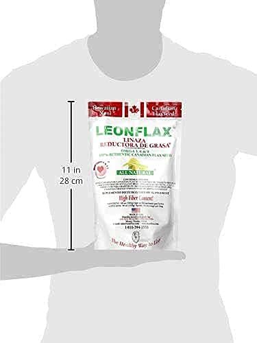 Leonflax 100% Echtes Kanadisches Leinsamen – Ballaststoffreiches Nahrungsergänzungsmittel für die Verdauungsgesundheit, 510 g (18 Unzen) Beutel