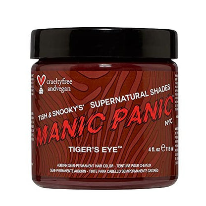 MANIC PANIC Tiger's Eye Haarfarbe – Lebendiges Kupfer-Ingwer-Rot mit roten Untertönen – Semi-permanente Haarfarbe für Frauen und Männer – Vegan, PPD- & ammoniakfrei – 118 ml