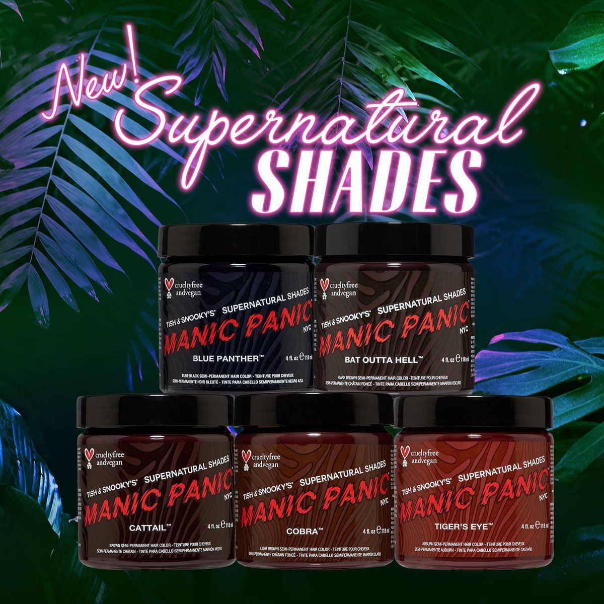 MANIC PANIC Tiger's Eye Haarfarbe – Lebendiges Kupfer-Ingwer-Rot mit roten Untertönen – Semi-permanente Haarfarbe für Frauen und Männer – Vegan, PPD- & ammoniakfrei – 118 ml