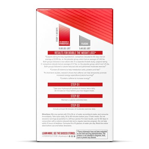 Hydroxycut Getränkepulver – Fortschrittliche Ergebnisse – Stoffwechsel- & Energieunterstützung – C. Canephora Robusta Extrakt, 135 mg Koffein & B-Vitamine – für Männer & Frauen – Wildberry Blast – 21 Portionsbeutel