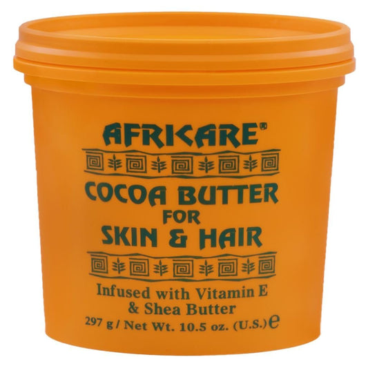 COCOCARE - Africare Kakaobutter 10,5 Unzen - Für Haut und Haar - Angereichert mit Vitamin E und Sheabutter
