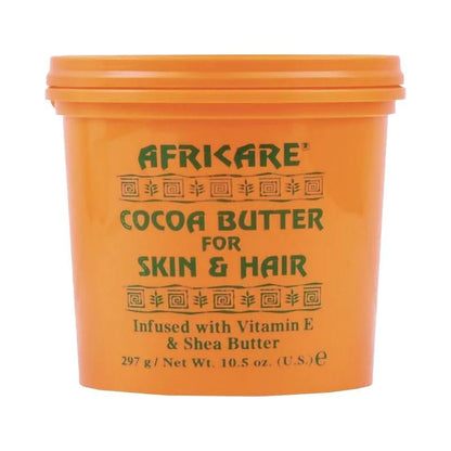 COCOCARE - Africare Kakaobutter 10,5 Unzen - Für Haut und Haar - Angereichert mit Vitamin E und Sheabutter