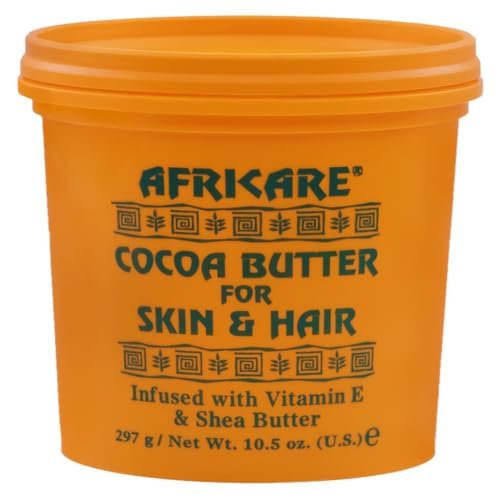COCOCARE - Africare Kakaobutter 10,5 Unzen - Für Haut und Haar - Angereichert mit Vitamin E und Sheabutter