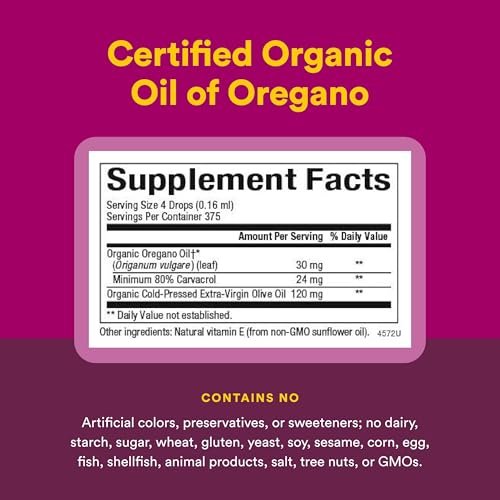 Natural Factors Oreganoöl – Flüssiges Antioxidans für die Immununterstützung, 30 ml