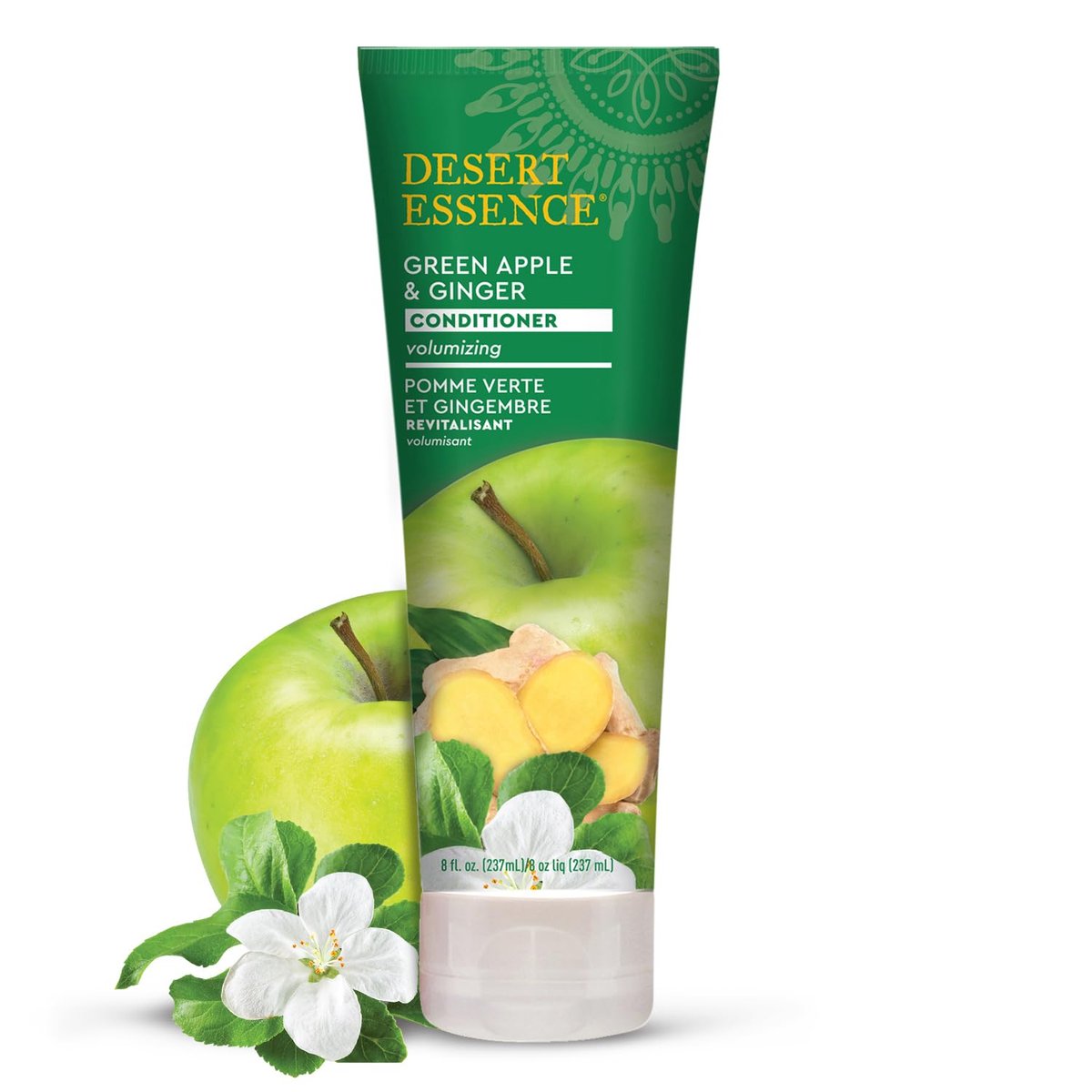 Desert Essence Green Apple & Ginger Conditioner – Volumen für feines Haar, 8 fl oz (Packung mit 2)