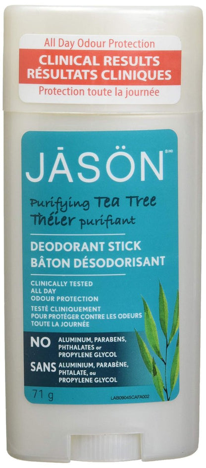 Jason Deod Stick Ttree – Natürlicher Deodorant Stick mit Teebaumöl, 2,5 Unzen