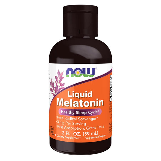 NOW Foods flüssiges Melatonin, 3 mg pro Portion, schnelle Absorption und großartiger Geschmack, 59 ml